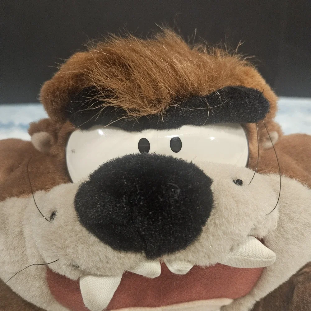 Vintage 1997 Taz Tasmanian Devil Plush Looney Tunes Warner Bros Stuffed Animal‎